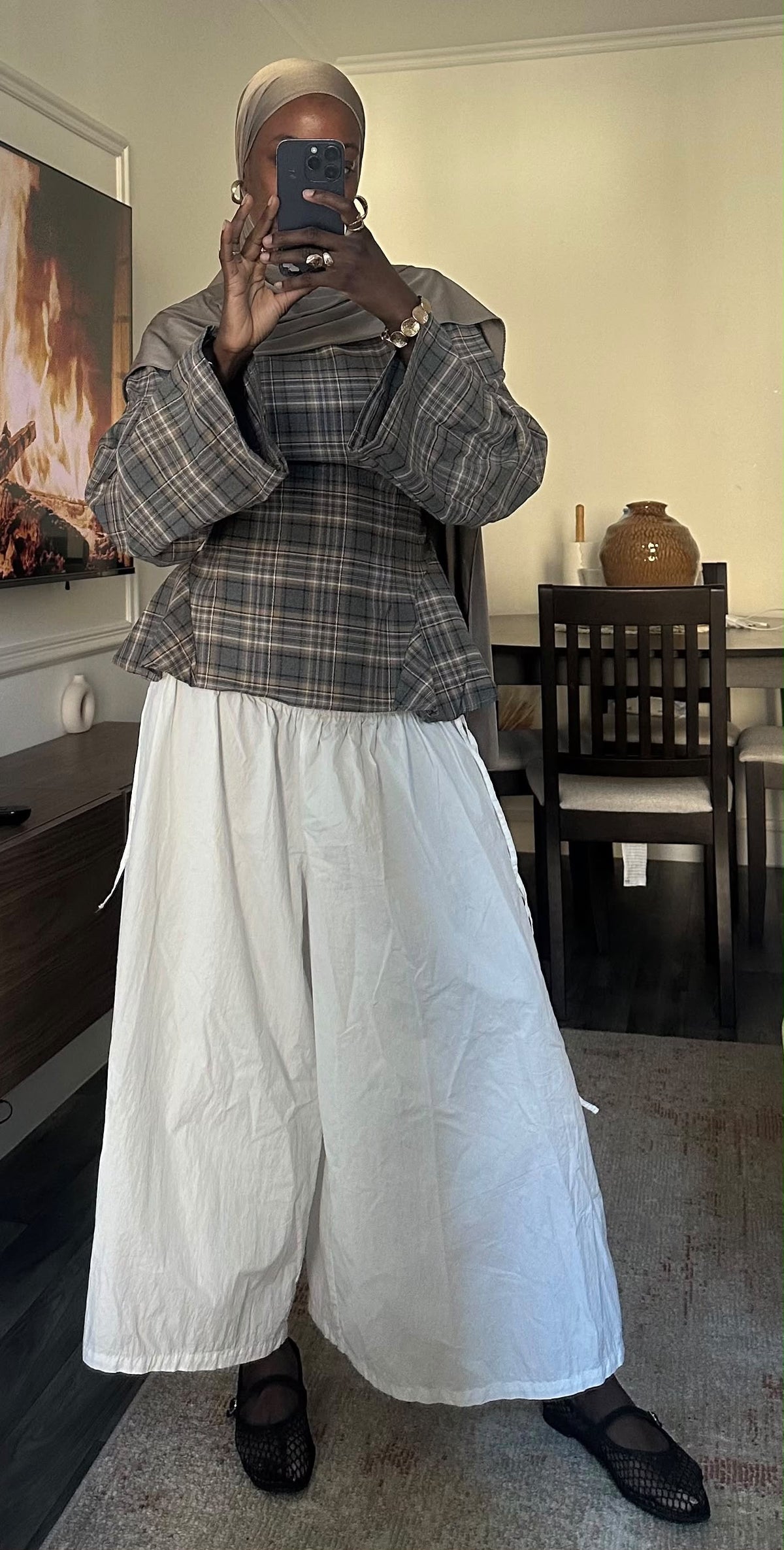 Blouse à carreaux